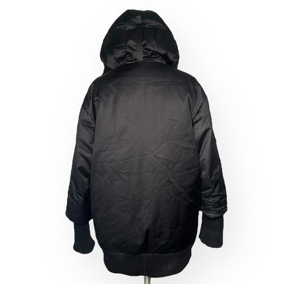 STEVEN ALAN Cocoon Puffer Jacket Lamb Shearling Fur Jacket Feather Down Relaxed - Picture 9 of 14